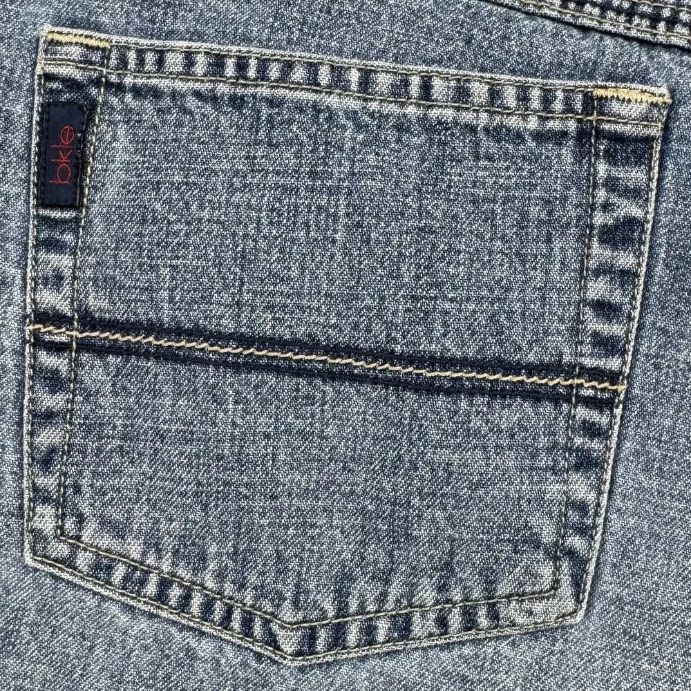 BKE Denim Courtney Shorts Womens 29 Blue Mid Rise Cotton Classic Jean Short Boho - Picture 6 of 15